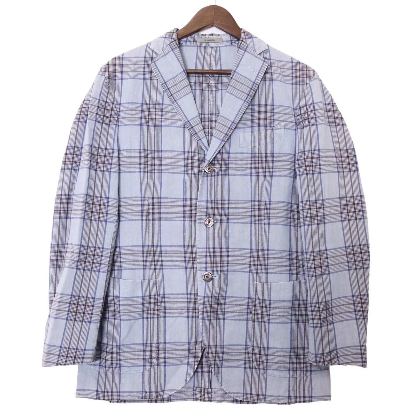 BOGLIOLI / K JACKET ボリオリ Kジャケット チェック リネン シルク 