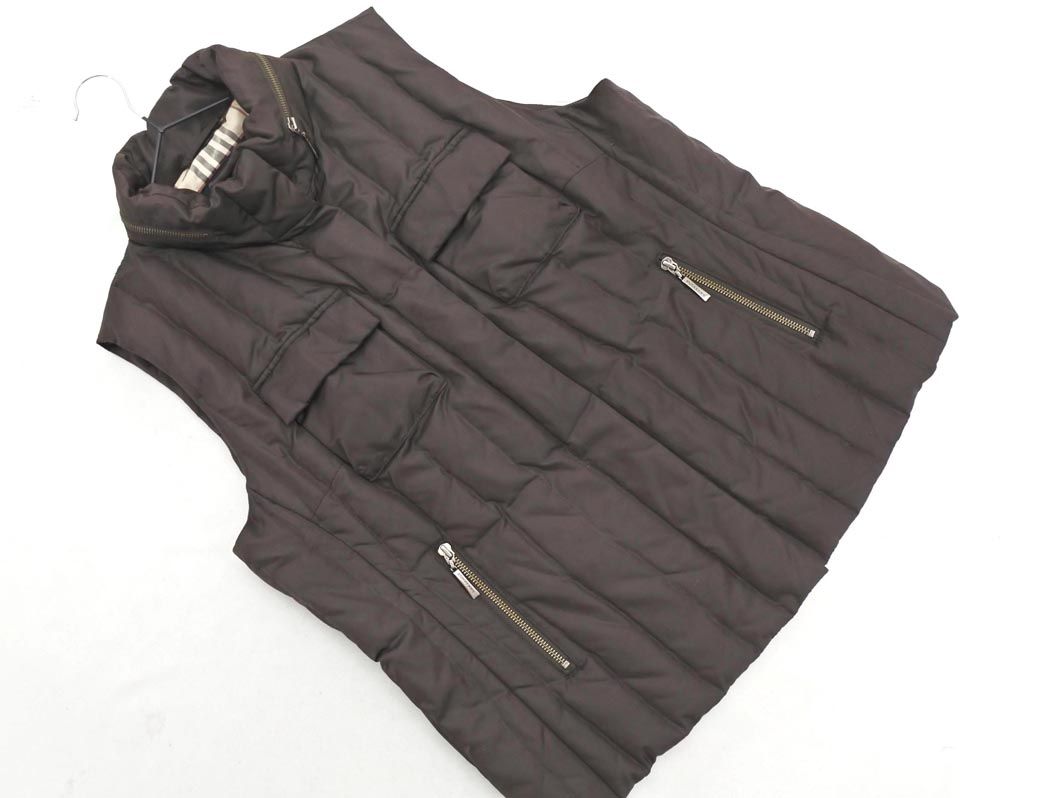 BURBERRY バーバリー 大きいサイズ ダウンベスト size15 ブラウン ◎レディース