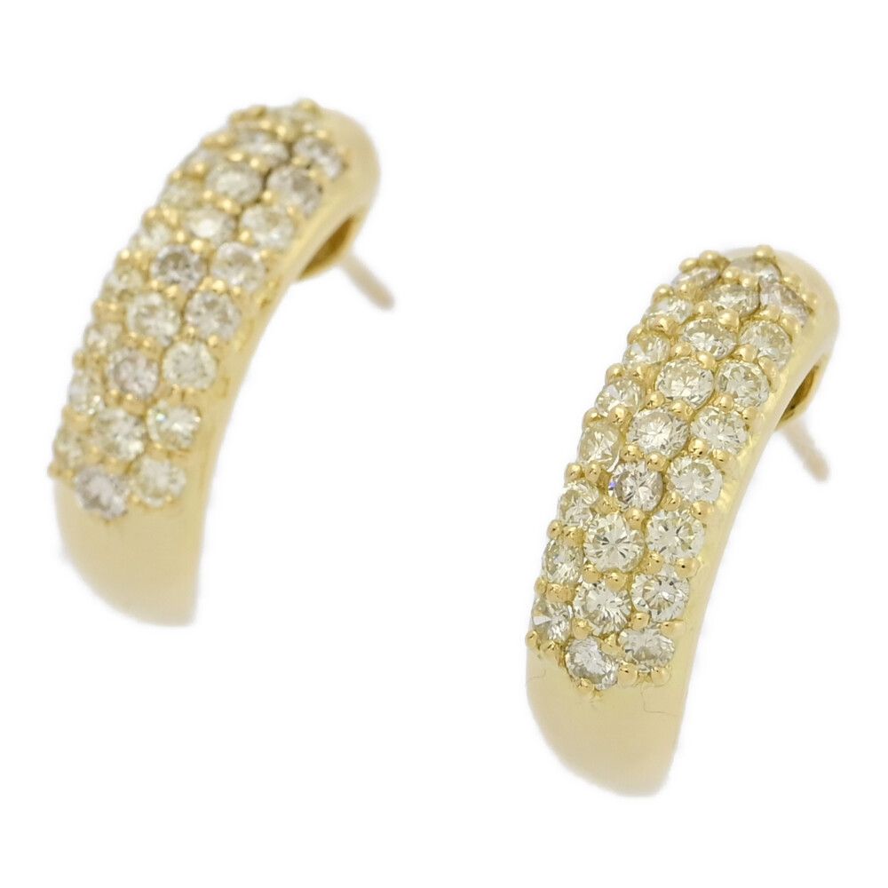 0.5ct/FD:0.5ct/パヴェセッティング・ダイヤモンド ピアス/K18YG
