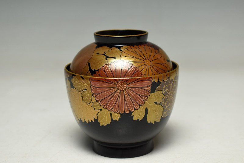 蒔絵菊花文 吸物椀