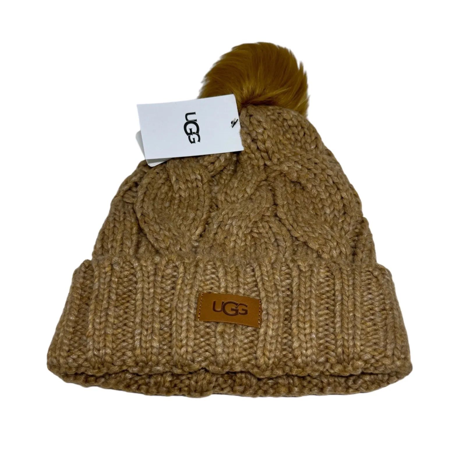 UGG/ケーブル ビーニー W ポム ニット帽/新品、未使用/ベージュ 楽天市場】UGG アグ ニット帽 W CABLE BEANIE W POM ケーブル