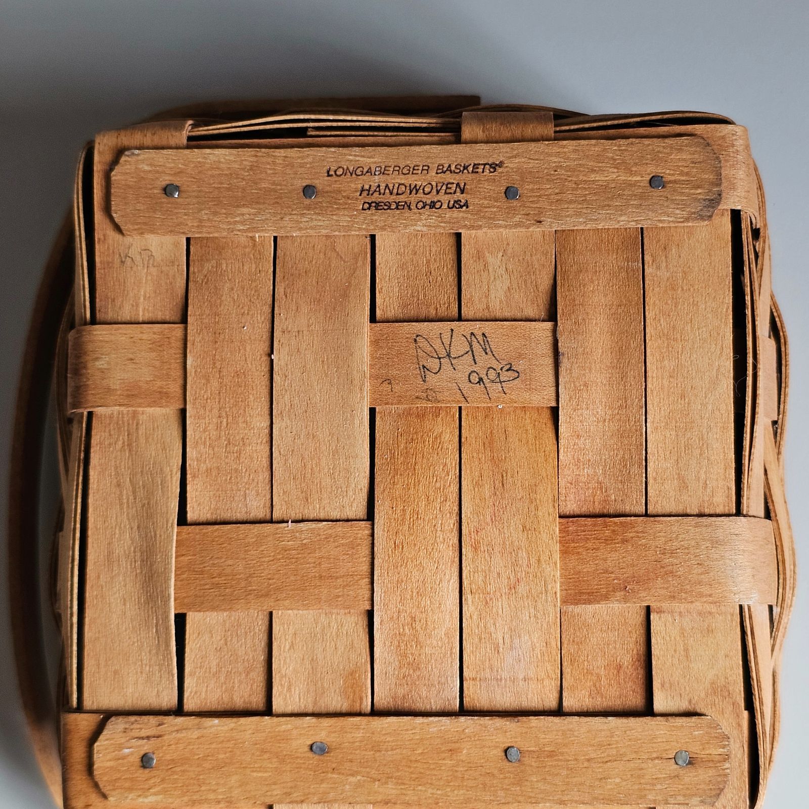 ロンガーバーガー ハンドウッドバスケット Longaberger Hand Wooden