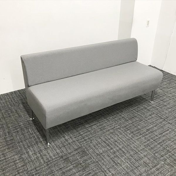 オカムラ 応接用ソファ 2人用 アウトレット ワークブース用 4本脚 グレー