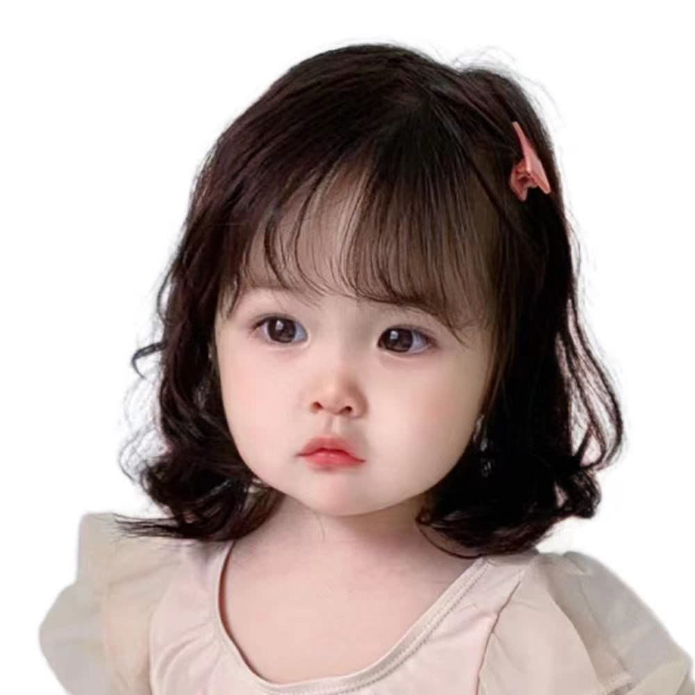 特別価格　パーマ ボブカツラ ガールズ 子供 ゆるふわ ウエーブ フルウィッグ シースルーバング 前髪 可愛い girl キッズ向け wig 軽量 仮装 七五三 発表会 誕生会 KIDSウイッグ つけ毛 仮装 お