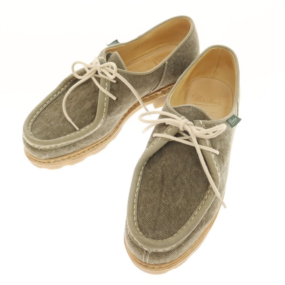 パラブーツ Paraboot MICHAEL キャンバス チロリアンシューズ カーキ サイズ39 1|2 メンズ
