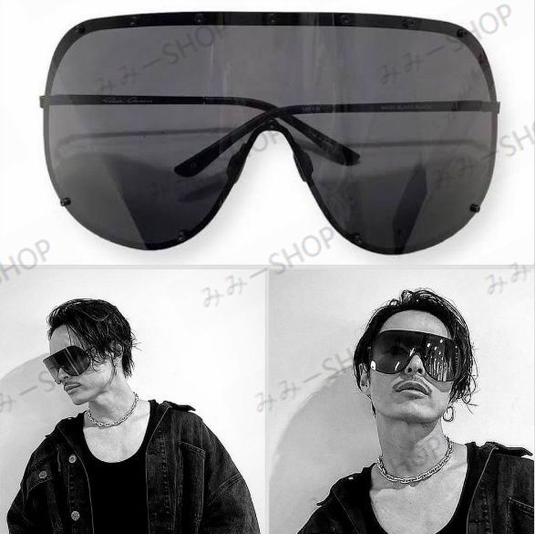 RICK OWENS サングラス 黒 ELLY着用 RICK OWENS サングラス 黒 ELLY着用