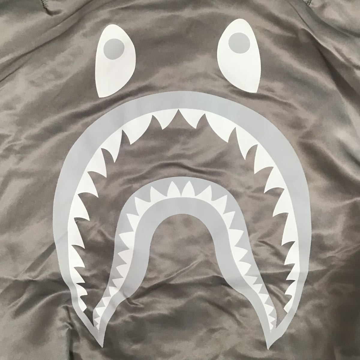 SHARK MA-1 bomber jacket Sサイズ グレー a bathing ape BAPE SHARK MA-1 bomber jacket Sサイズ グレー a bathing ape BAPE