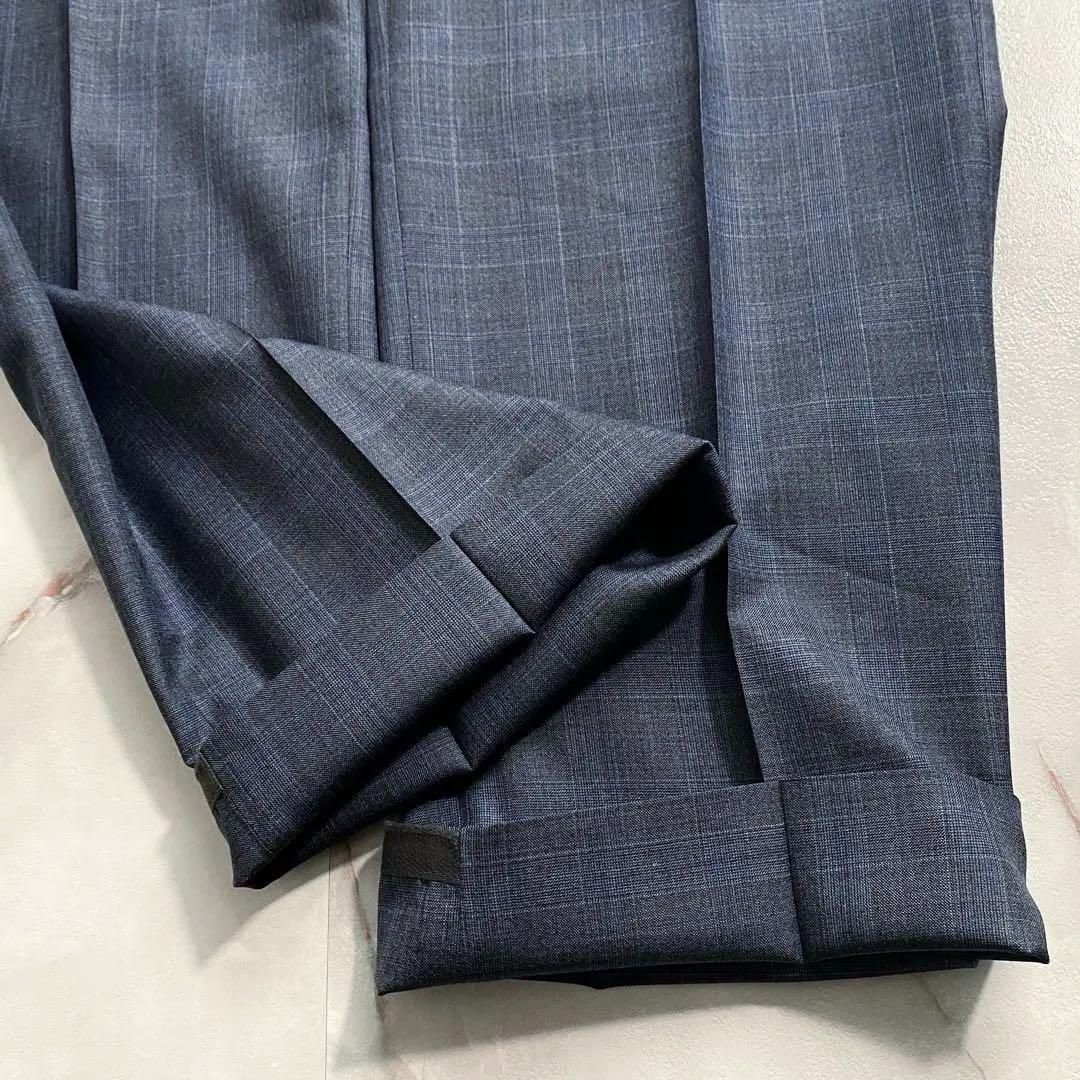 A16326 ジョルジオアルマーニ スラックス ヘアラインチェック 54  