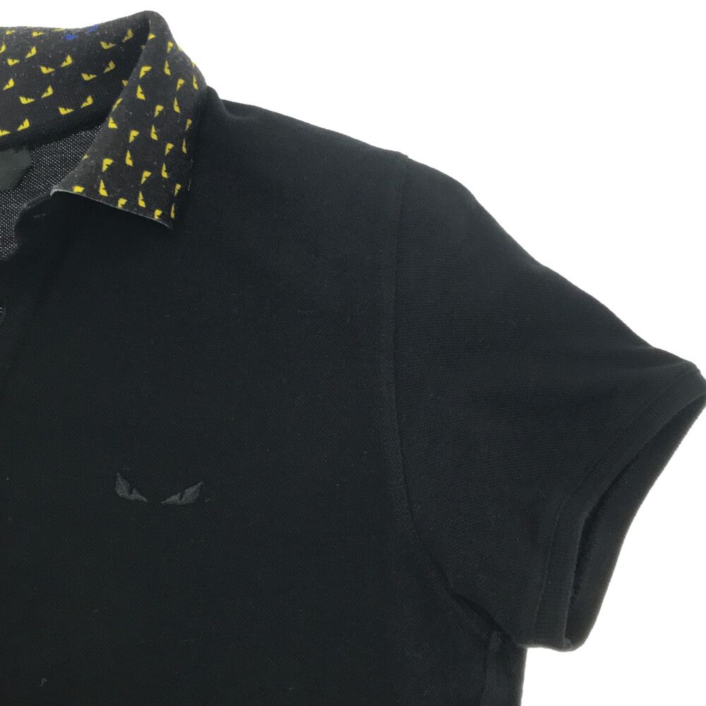 FENDI (フェンディ) バグズ襟プリント半袖ポロシャツ FPMD6-315