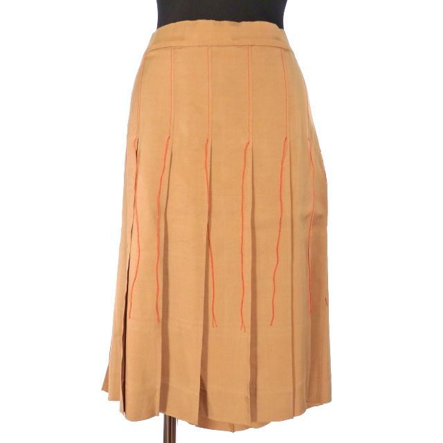 マルニ MARNI 18AW ステッチ プリーツスカート ボトムス 38 ベージュ  