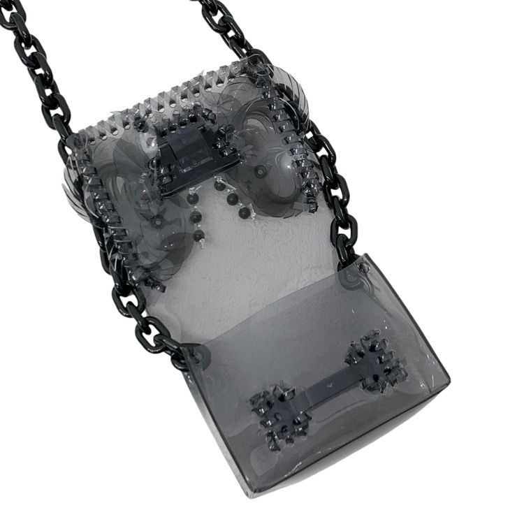 mame kurogouchi マイクロチェーンバッグ　クリア　未使用　pvc Transparent Sculptural Mini Chain Bag - white - Mame Kurogouchi