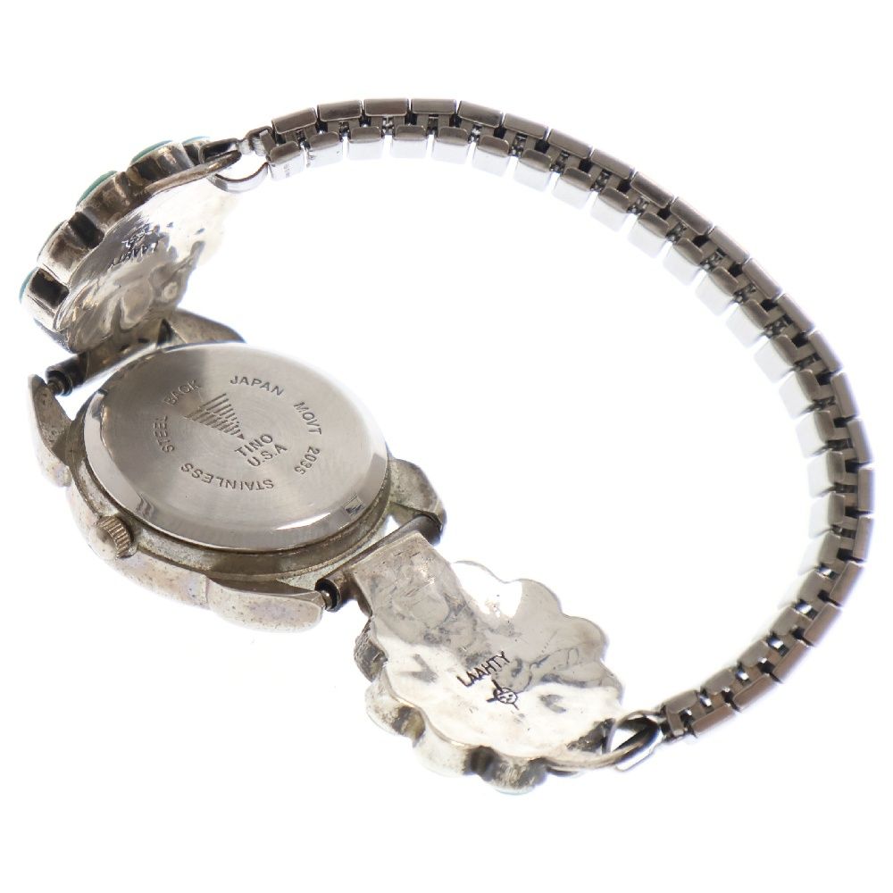 INDIAN JEWELRY インディアンジュエリー ターコイズ装飾腕時計 LAAHTY ウォッチブレス 不動 クオーツ INDIAN JEWELRY (インディアンジュエリー) ターコイズ装飾腕時計
