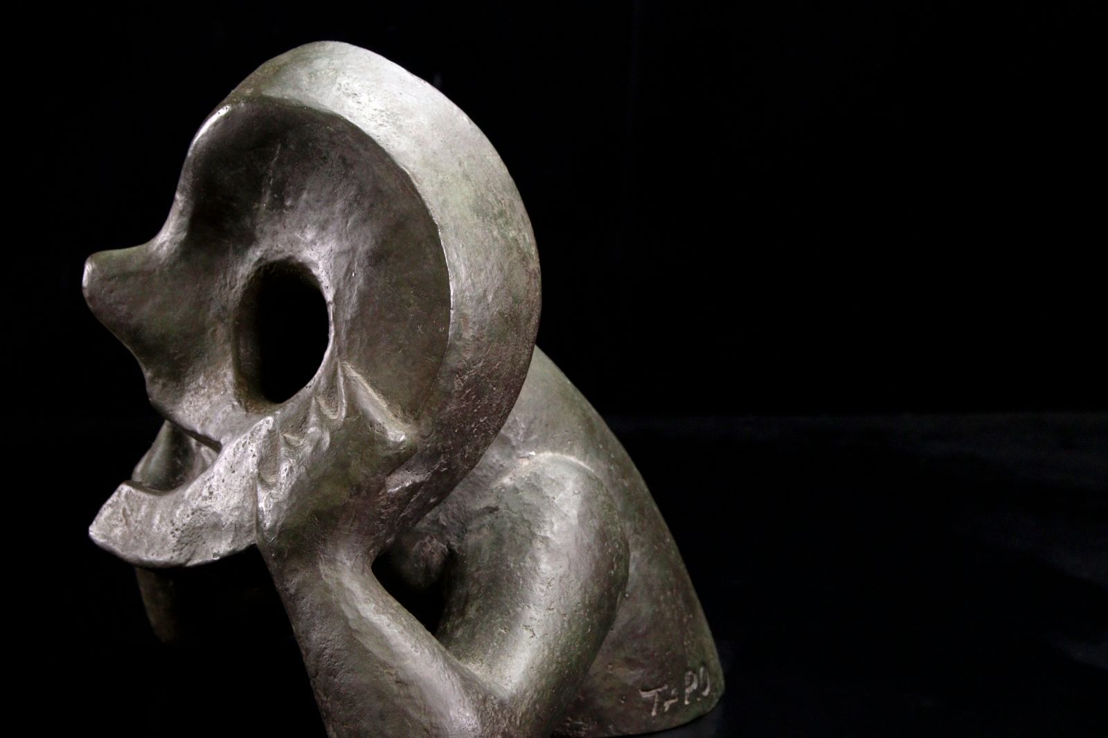 岡本太郎 「若い夢」ブロンズ 22cm 3899g 共箱 唐物 骨董 古美術 楾