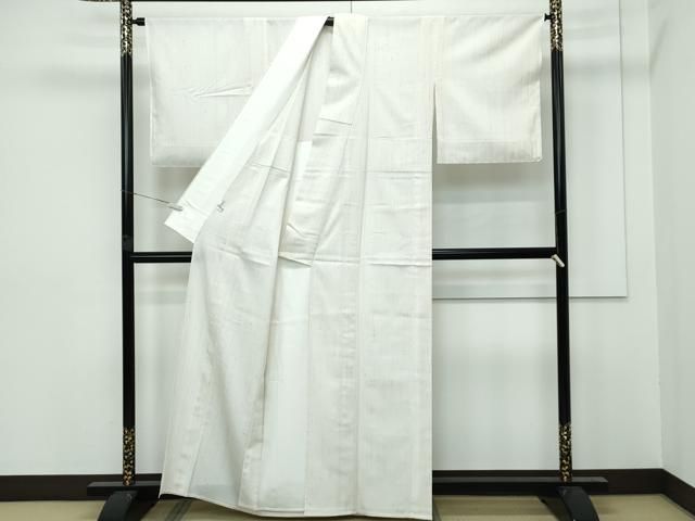 平和屋本店■希少　日本工芸会正会員　小林敬子作　銀座もとじ　紬　単衣　たとう紙付き　逸品　未使用　CZAA2927s5 平和屋本店□希少 日本工芸会正会員 小林敬子作 銀座もとじ 紬 単衣 た