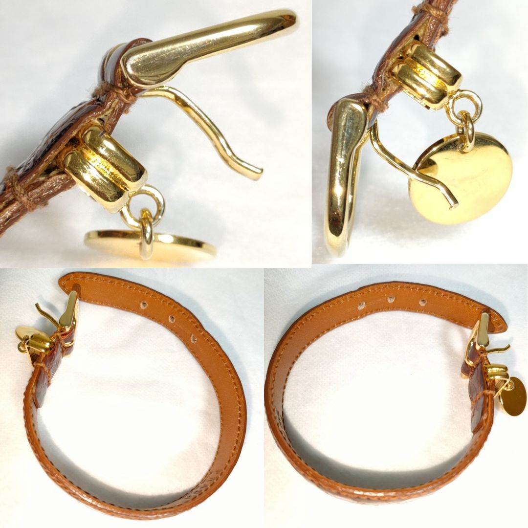 □極美品 プラダ ブレスレット クロコダイル アクセサリー □極美品 プラダ ブレスレット クロコダイル アクセサリー