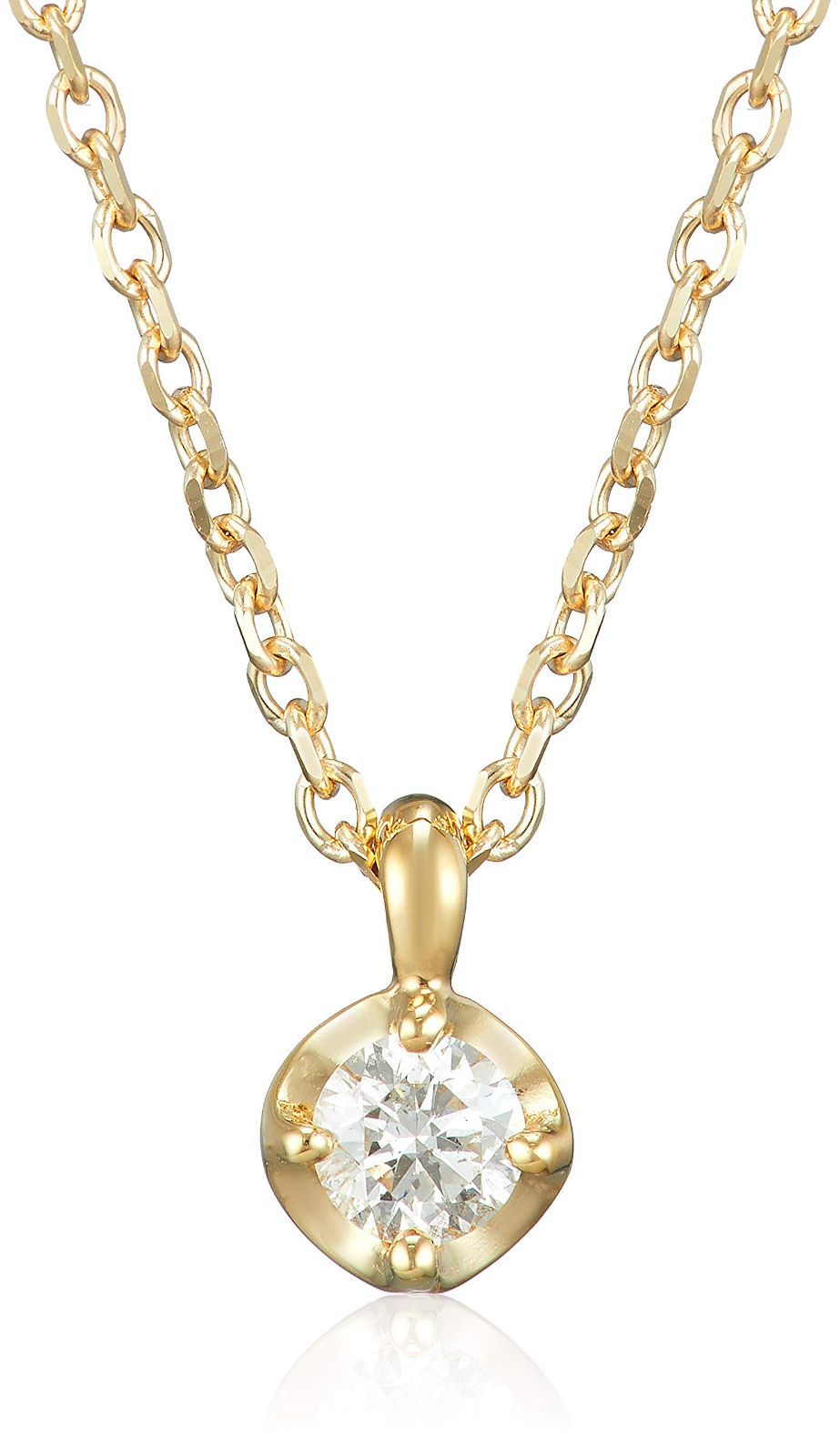 人気商品 K10 ダイヤモンド イエローゴールド YG ネックレス ヨンドシー 0.066ｃｔ 111146123023 4℃