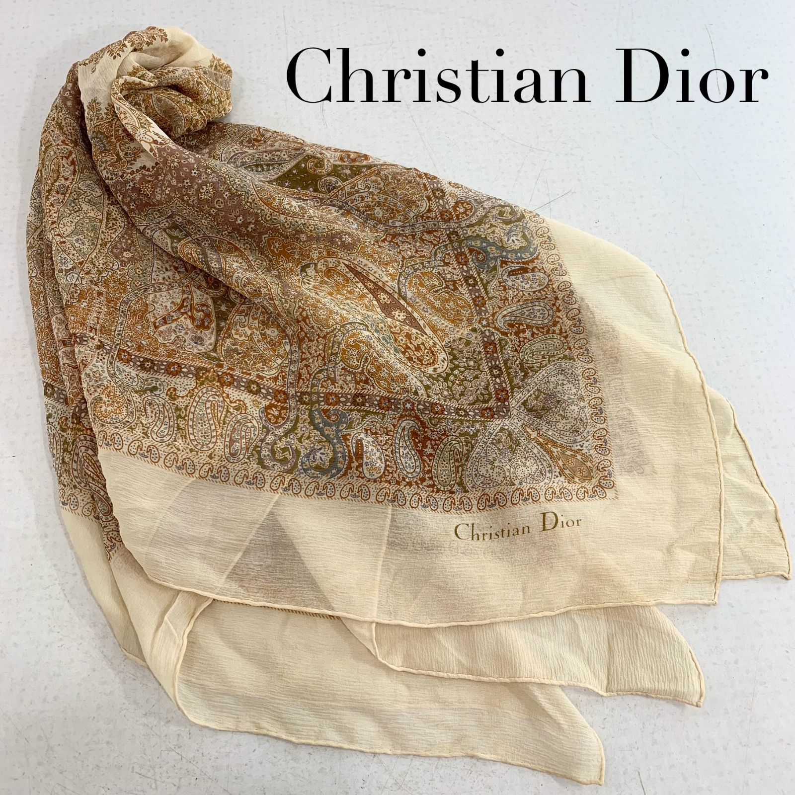 クリスチャンディオール Christian Dior ペイズリー 大判