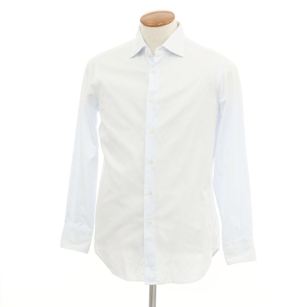 【中古】メイカーズシャツ カマクラ Makers Shirt 鎌倉 コットン セミワイドカラー ドレスシャツ ペールブルー【サイズ39】【メンズ】
