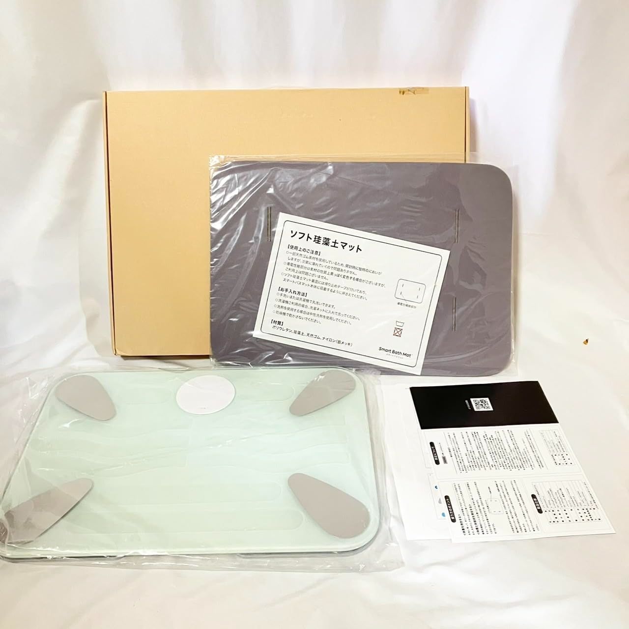 No.3883 スマートバスマット Smart Bath Mat 体組成計 モデル スマホ連動|体重管理|ダイエット モード搭載 | Wi-FI|体脂肪率|BMI|筋肉量|基礎代謝量|骨量 | 内臓脂肪|タンパク質|体内年齢