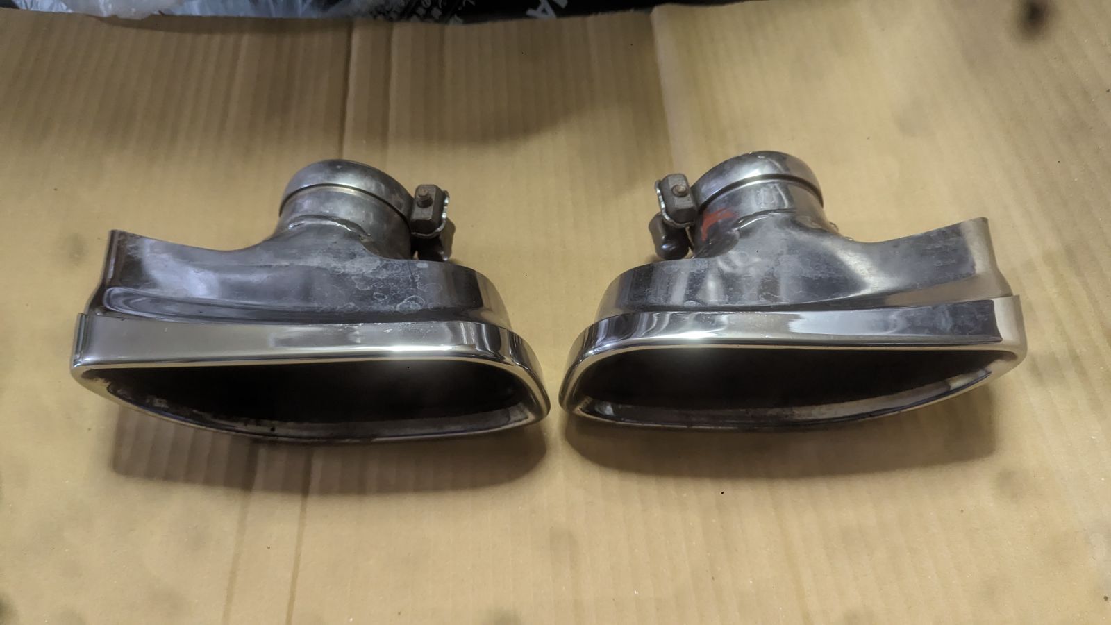 ポルシェ997 純正マフラーカッター マフラーエンド 左右セット 2個
