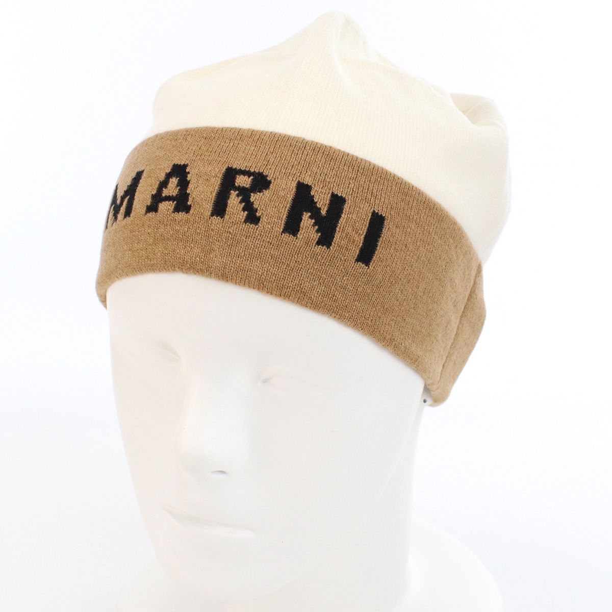 MARNI マルニ CLMC0025Q1 ニットキャップ ホワイト系 ベージュ系 ...