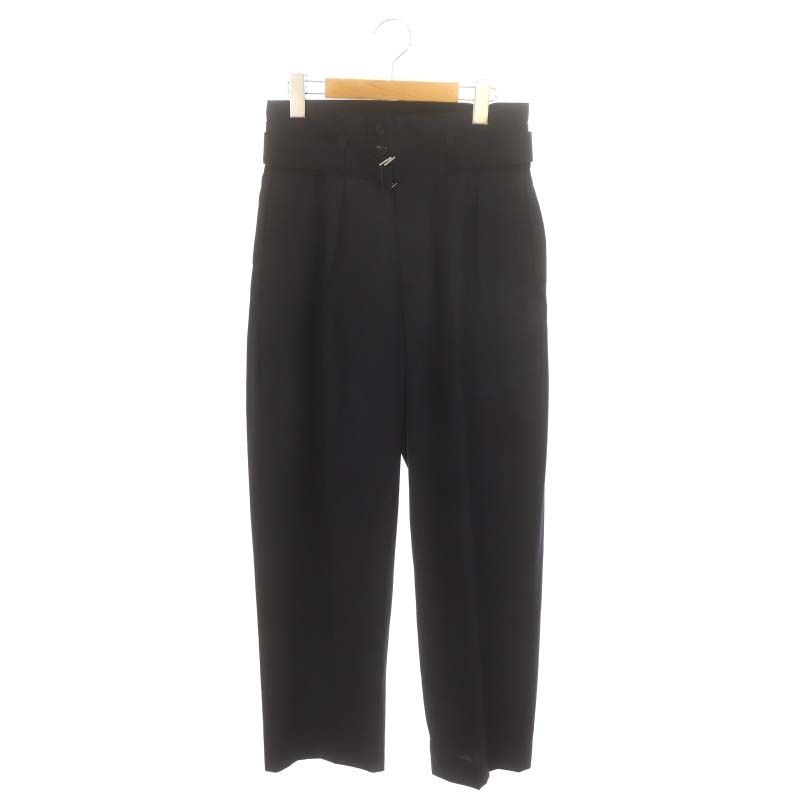 シーオール SEEALL Manchester PANTS パンツ セミワイド ジッパーフライ ベルト付き ウール 1 紺 ネイビー /NR ■OS