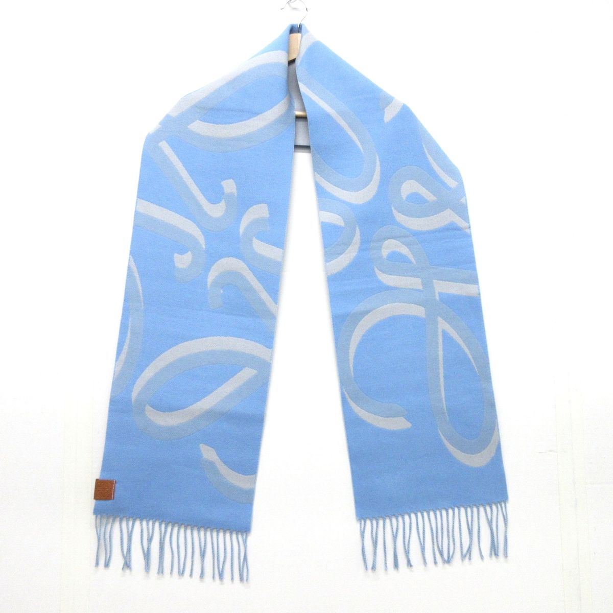 □美品□LOEWE ロエベ ストール 大判ストール ショール リネン×シルク  