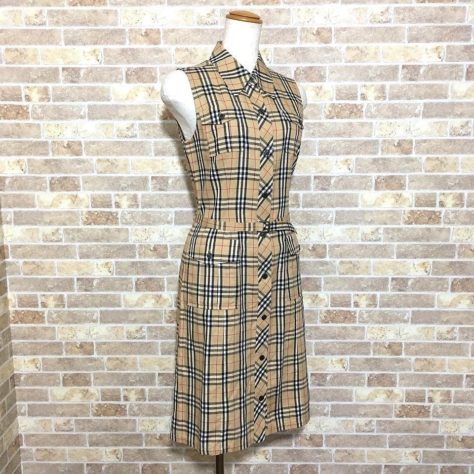 バーバリーブルーレーベル★チェック襟付きワンピース　38 新品タグ付き 中古・古着通販】BURBERRY BLUE LABEL (バーバリーブルー