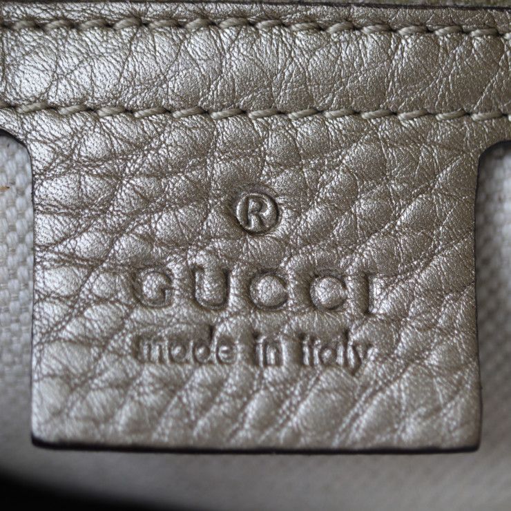 GUCCI グッチ ハンドバッグ 282300 レザー ゴールド系 バンブー