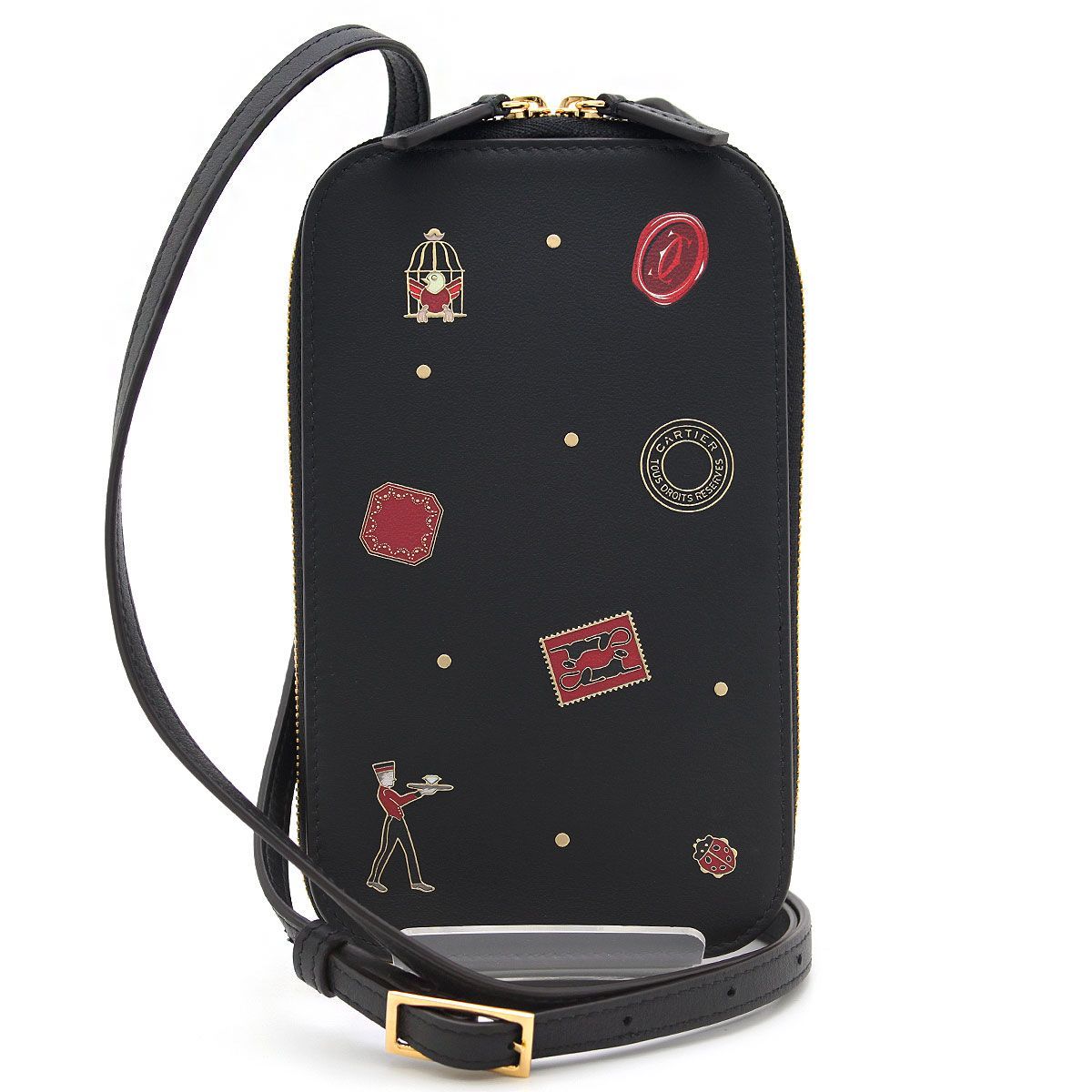 中古 美品 】Cartier カルティエ ショルダーバッグ ディアボロ ドゥ 
