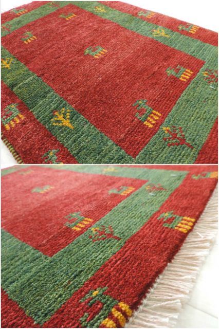 ギャッベ 手織り ウール ギャッベの本場 イラン シラーズ産 玄関マット