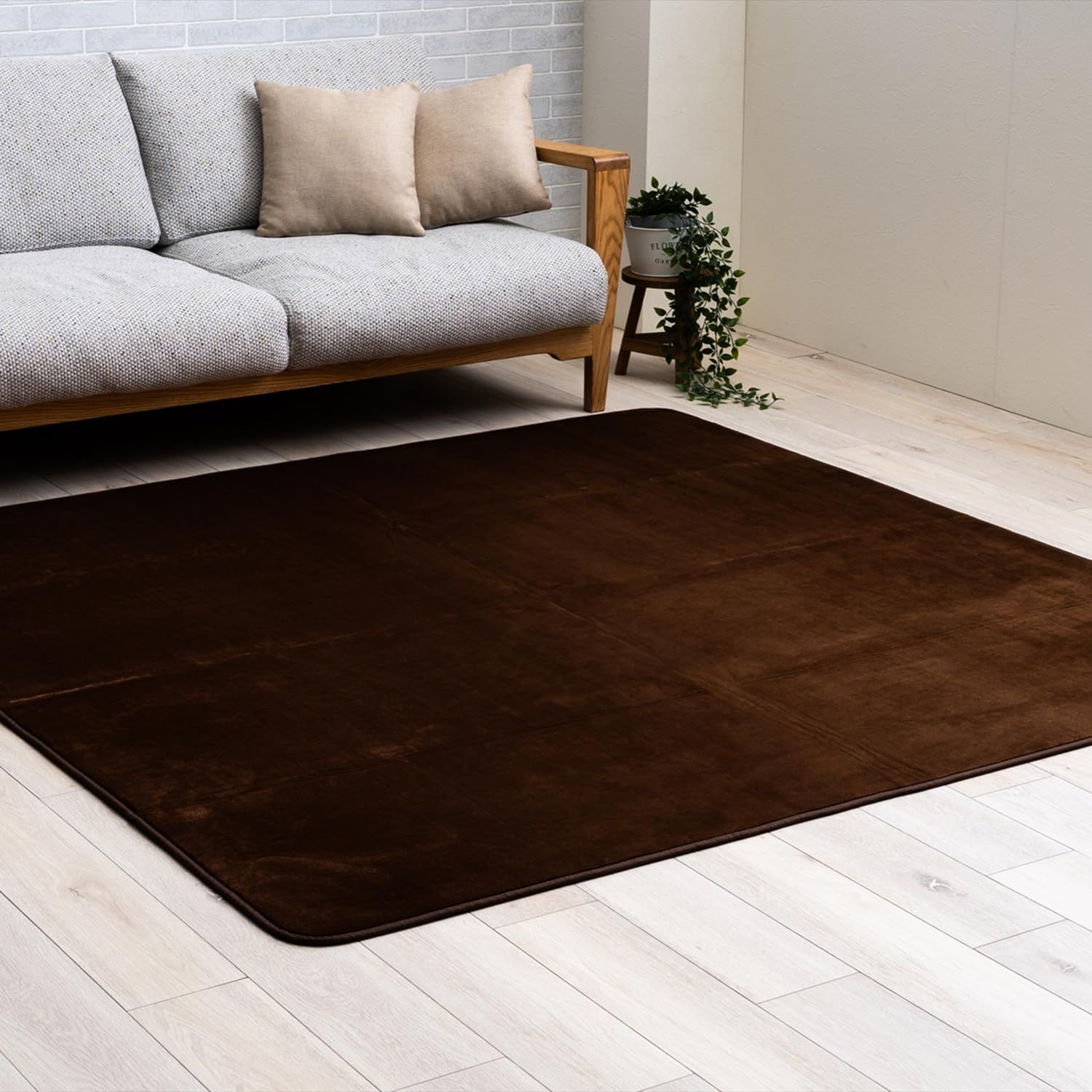 新着商品 ウード パーソナル ブラウン 約90×185×1cm コンパクト収納 洗濯機で丸洗い 1畳用 ホットカーペット対応 はっ水 水をはじく マット お手入れ簡単 シンプル カーペット 無地 すべりにくい ラグ なめらか カバー イケヒコ ＃1281