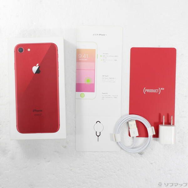 中古品〕 iPhone8 64GB プロダクトレッド MRRY2J／A SIMフリー【196