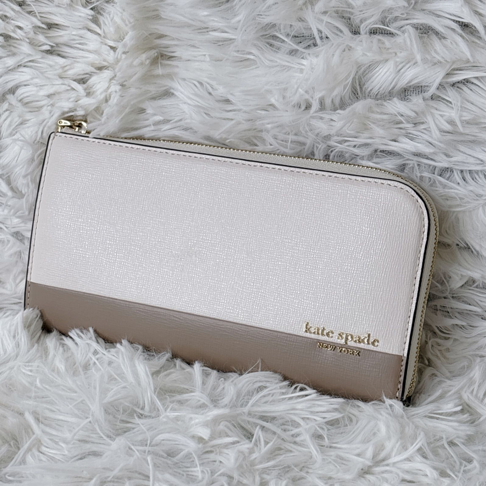 新品未使用品 kate spade 長財布 ホワイト/ベージュ レディース - メルカリ