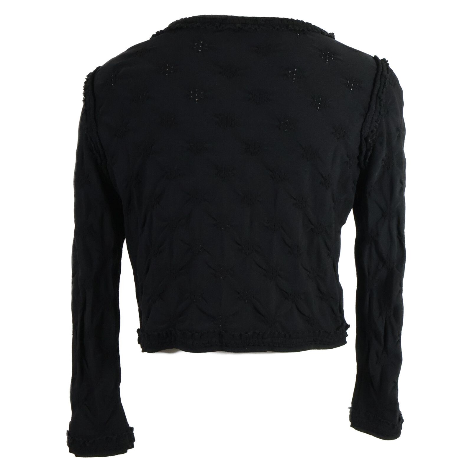 最新入荷 CHANEL シャネル P40395K02942 ブラック レーヨン×ナイロン ココ カーディガン