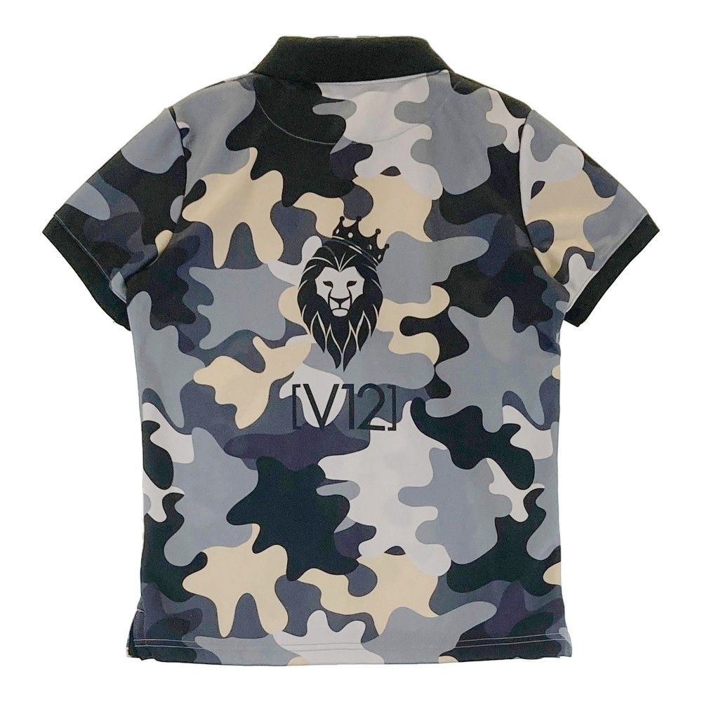 サイズ 1 V12 ヴィトゥエルヴ 半袖ポロシャツ カモフラ柄 グレー系 240101265338 ゴルフウェア レディース ストスト