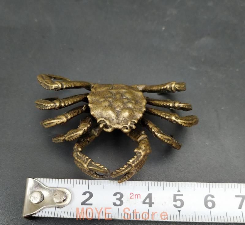 銅制 茶道具 富甲天下 八方来財 蟹 蓋置 装飾品 工芸品 置物