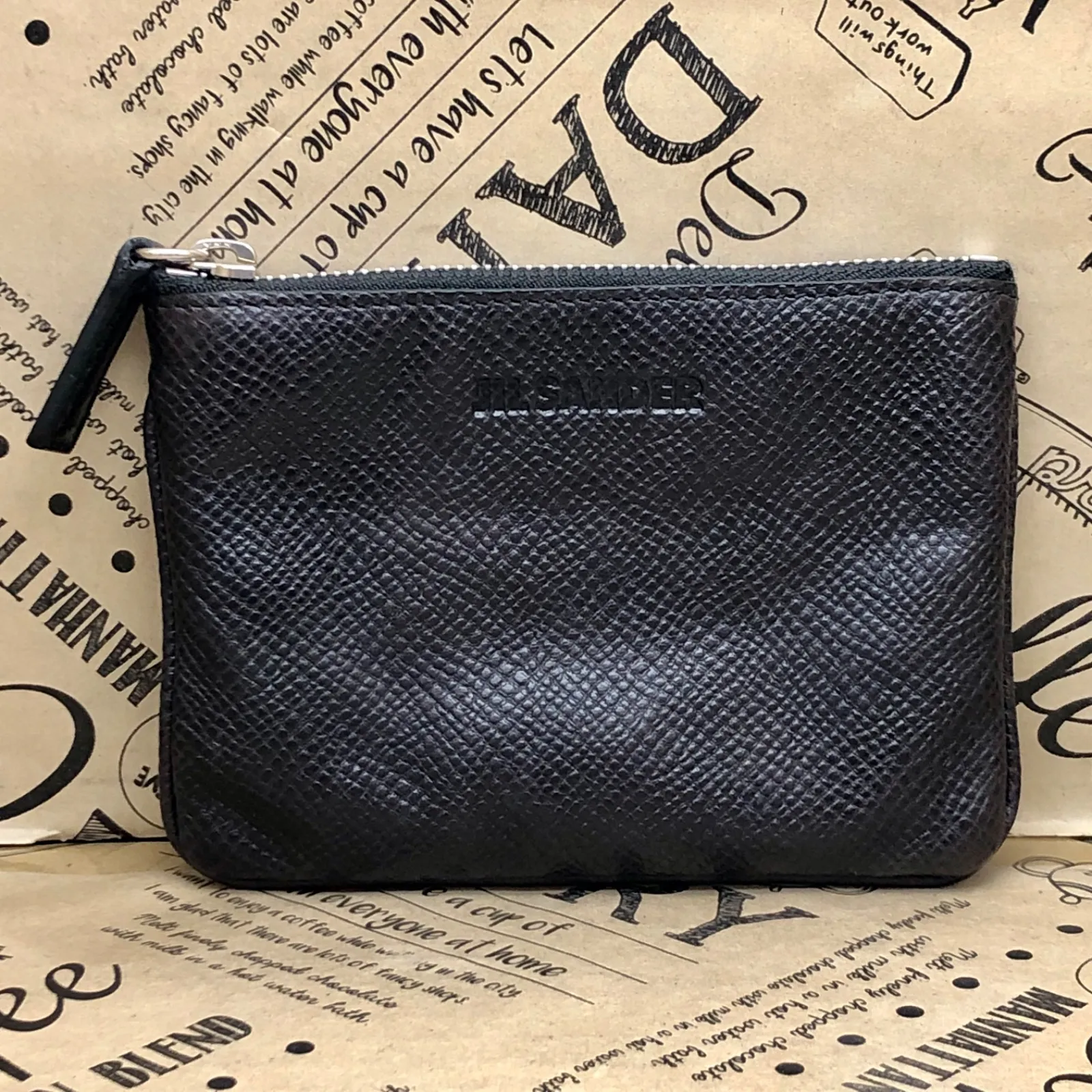 JIL SANDER ブラック ポーチ JIL SANDER ジルサンダー ポーチ ブラック RIPPLE POUCH