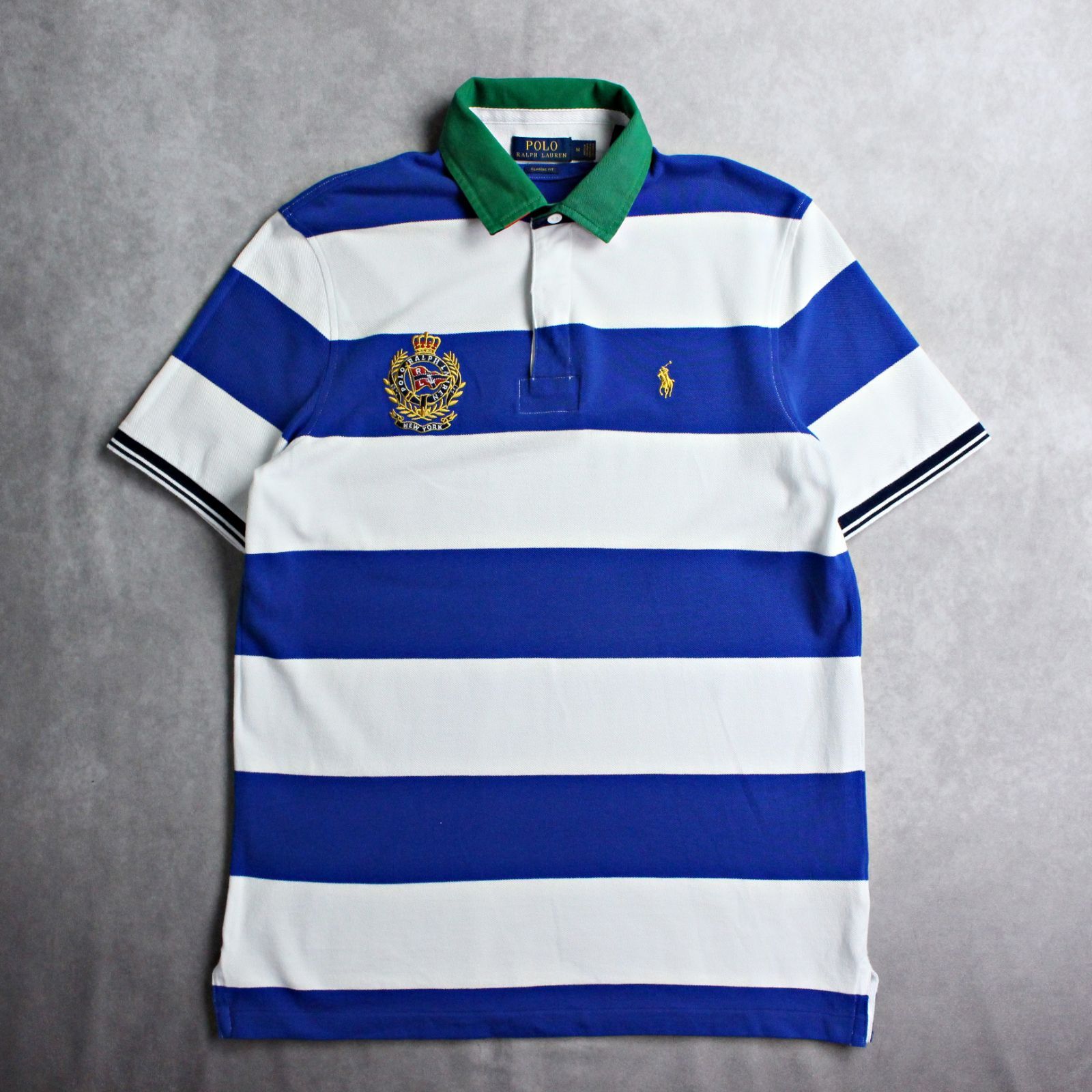 POLO RALPH LAUREN】ラルフローレン 美品 爽やかなボーダーポロシャツ 