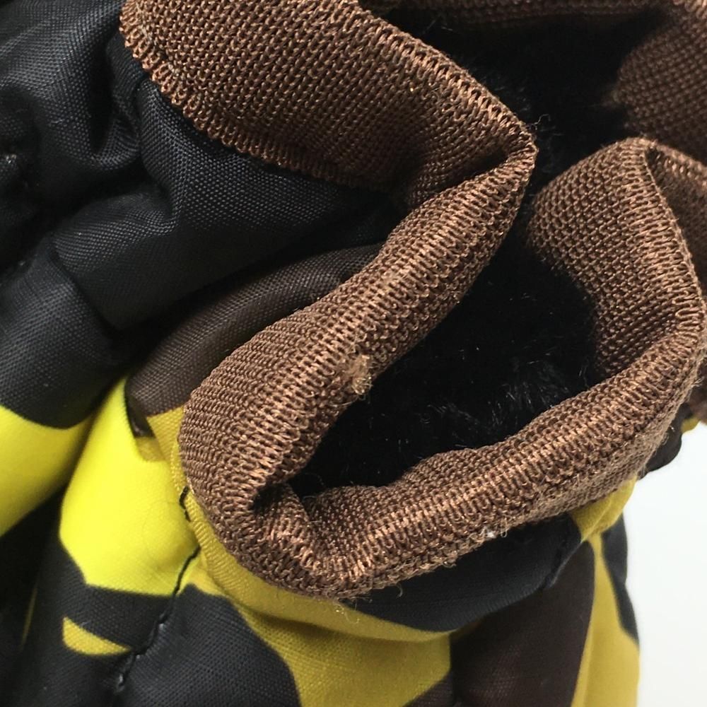 超美品】マークアンドロナ ハンドウォーマー イエロー×ブラウン