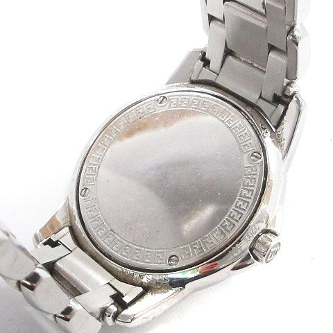 フェンディ FENDI 腕時計 アナログ デイト クォーツ 回転式 3針 2200L 文字盤ブラック シルバーカラー ウォッチ ■SM1