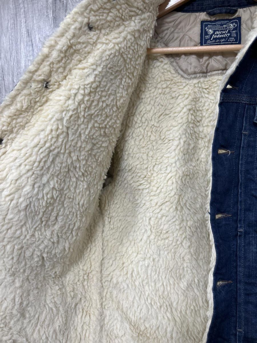 DIESEL デニムジャケット ボア襟付き DIESEL ディーゼル ボア 襟付き Gジャン デニム ジャケット