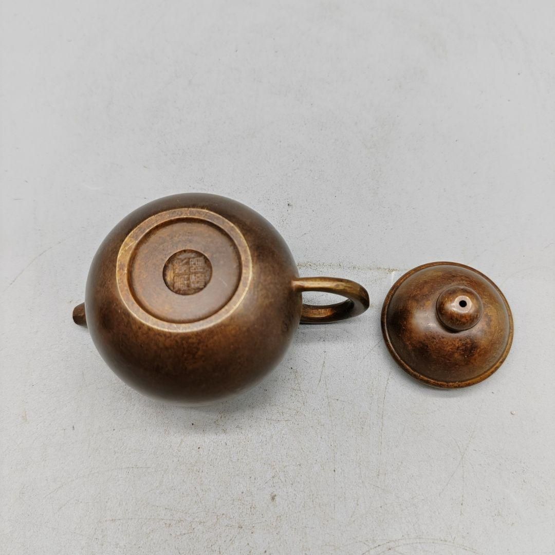 銅器 茶壺 小茶壺 茶道具 煎茶器 工芸品 置物 銅器 茶壺 小茶壺 茶道具 煎茶器 工芸品 置物 - メルカリ