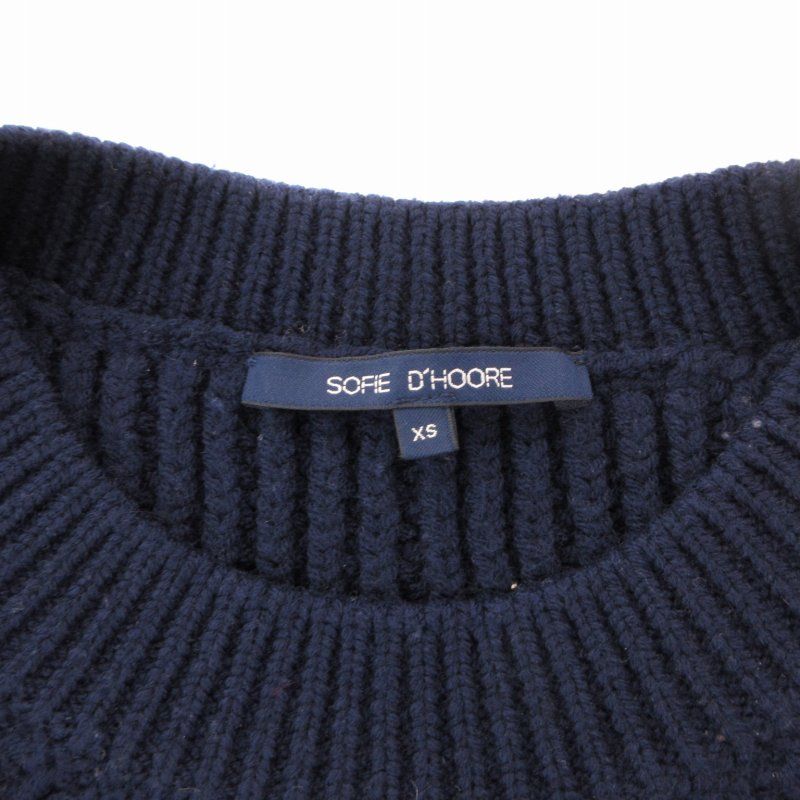ソフィードール SOFIE D'HOORE ニット セーター 長袖 プルオーバー ウール XS 紺 ネイビー /GV レディース ソフィードール SOFIE D'HOORE ニット セーター 長袖 プル