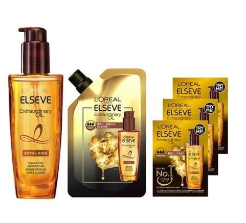 エルセーヴ ヘアオイル エクストラリッチ フィニッシュ 本体+詰替 サシェ付(1