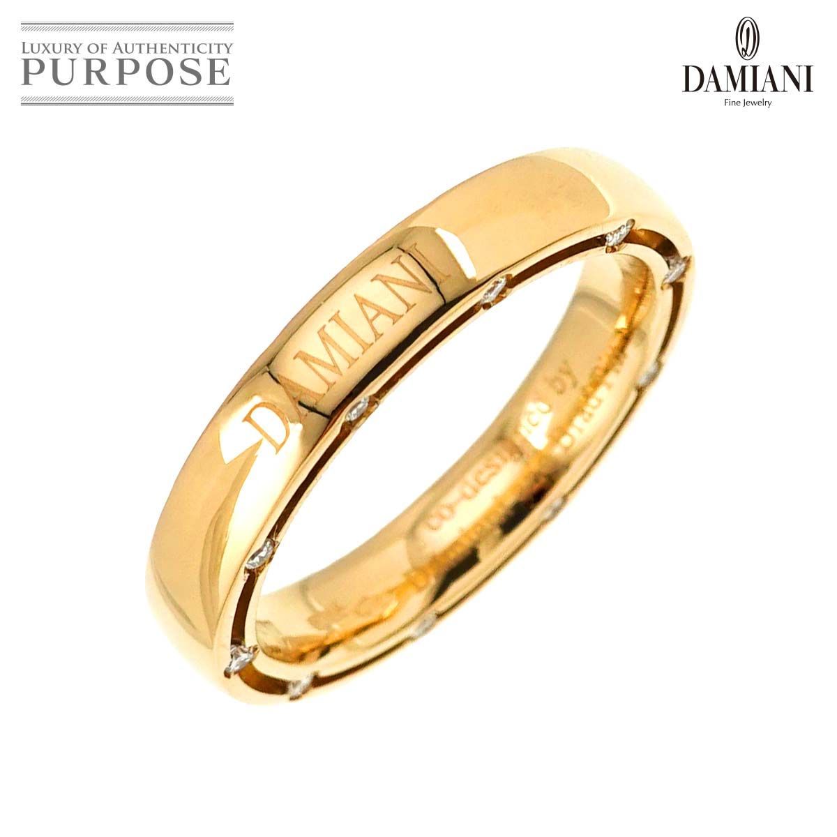 ダミアーニ DAMIANI Dサイド 13.5号 リング ダイヤ 20P K18 YG イエローゴールド 750 指輪 D-SIDE Ring  90241209