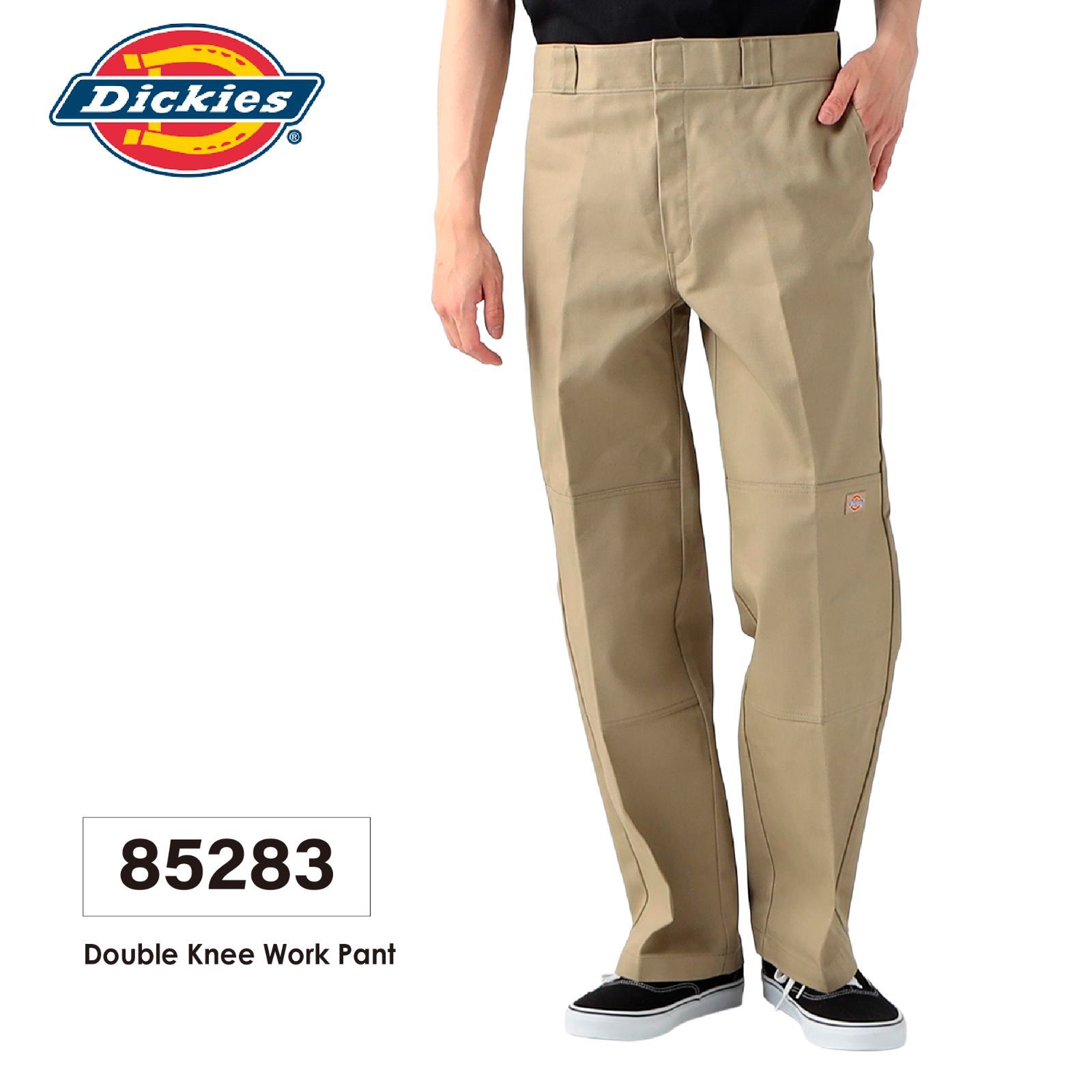 ★新品未使用★【Dickies】D85283 Loose Fit Double Knee Work Pant Khaki（ベージュ） ディッキーズ ダブルニー ワークパンツ
