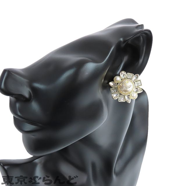 CHANEL ゴールド パール ピアス シャネル CHANEL ココマーク パール ピアス C21V ゴールド メタル