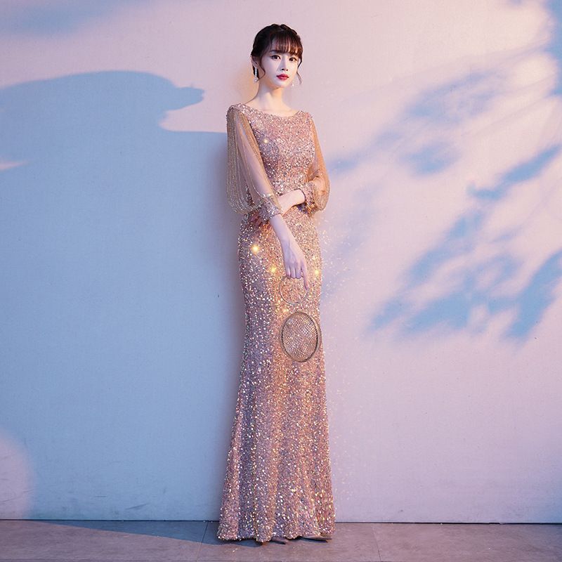 マーメイドドレス イブニングドレス ロングドレス 結婚式ドレス 二次会ドレス 発表会ドレスドレス 結婚式 ワンピース 同窓会ドレス 成人式ドレス タイトワンピース 20代 30代 40代 七分袖 お呼ばれ