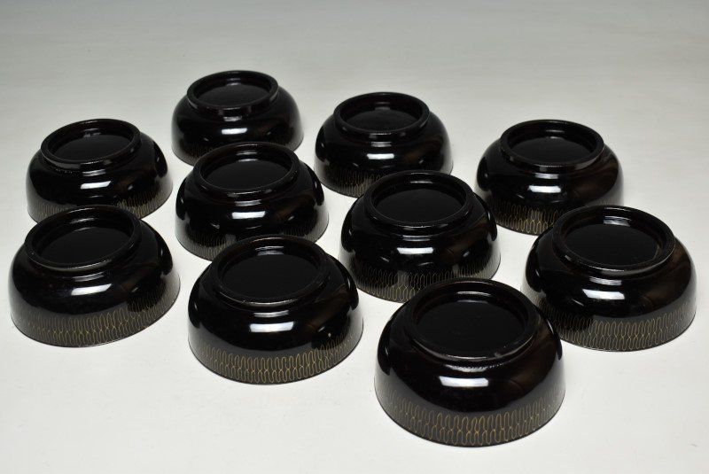 木製内朱塗網目 菓子椀